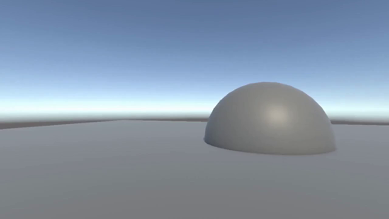A frame from the Quick Start animatic: the picture of shot S01, the hero object on a plain ground under a sky, held on screen for the shot's planned length.